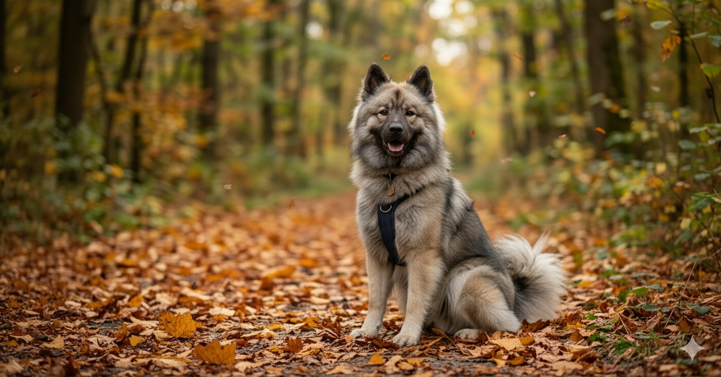 Eurasier maintaining distance